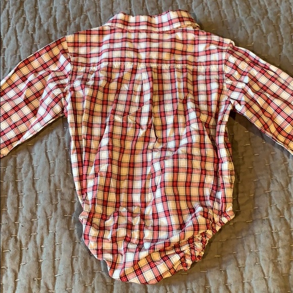 Janie and Jack Collared Button Up Onesie 12-18 m - Picture 3 of 3